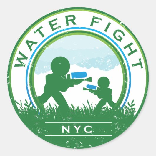 Rond Sticker NYC WaterFight (Devant)