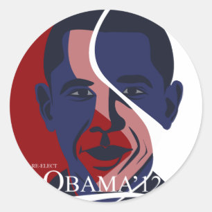 Rond Sticker Obama