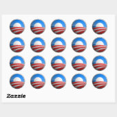 Rond Sticker Obama (Feuille)