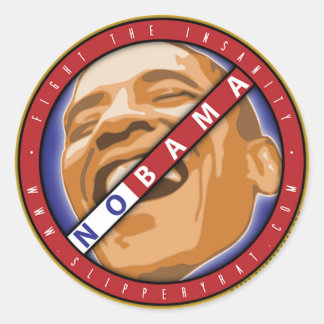 Rond Sticker Obama "Nobama"
