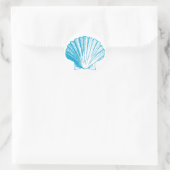 Rond Sticker Ocean Blue Sea Shell (Sac)