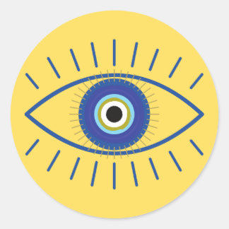 Rond Sticker oculaire jaune