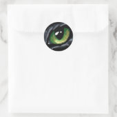 Rond Sticker "Oeil de chat : Vert" (Sac)