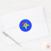 Rond Sticker OES Order of Eastern Star (Bleu) (Enveloppe)