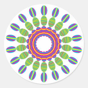 Rond Sticker OEufs de Pâques