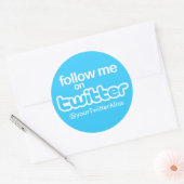 Rond Sticker officiel "Suivez-moi sur Twitter" (Enveloppe)