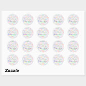 Rond Sticker Olivia Text Design II (Feuille)