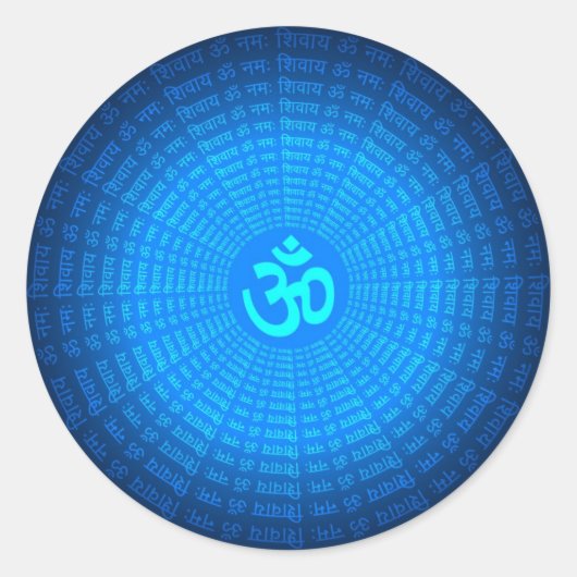 Rond Sticker Om Spirituel (Devant)