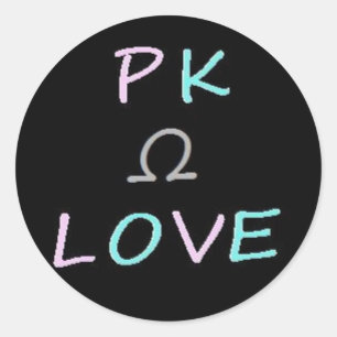 Rond Sticker Omega PK Love