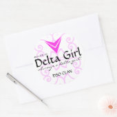 Rond Sticker "Once a Delta Girl" (Enveloppe)