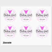 Rond Sticker "Once a Delta Girl" (Feuille)