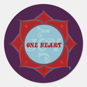 Rond Sticker One Heart Lotus
