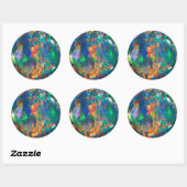 Rond Sticker Opal Fire (Feuille)