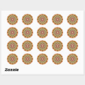 Rond Sticker or Imaginaire Mehndi (Feuille)