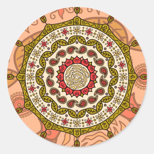 Rond Sticker or Imaginaire Mehndi (Devant)