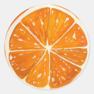 Rond Sticker orange arrondi