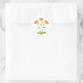Rond Sticker Orange Calendula fleurs (Sac)