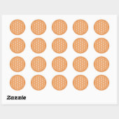 Rond Sticker Orange Flower of Life (Feuille)