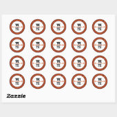 Rond Sticker orange Pi Day (Feuille)