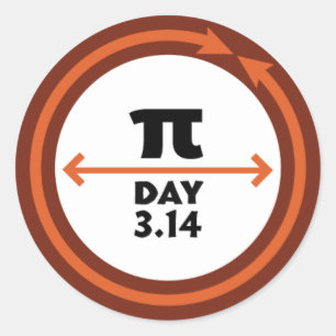 Rond Sticker orange Pi Day