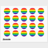 Rond Sticker original Rainbow Flag (Feuille)