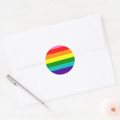 Rond Sticker original Rainbow Flag (Enveloppe)