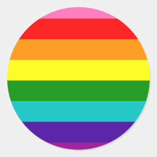 Rond Sticker original Rainbow Flag