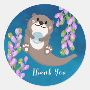 Rond Sticker Otter Merci