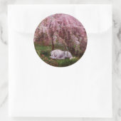 Rond Sticker où les licornes rêvent (Sac)