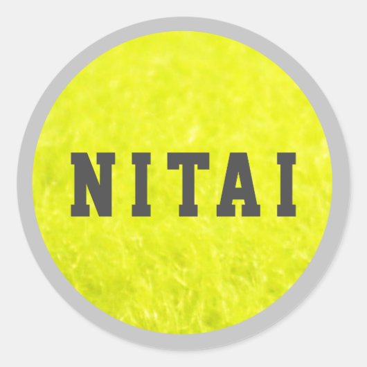 Rond Sticker ou Sceau d'enveloppe de tennis Fuzzies (Devant)