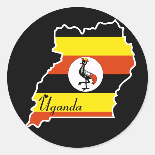 Rond Sticker Ouganda (Devant)