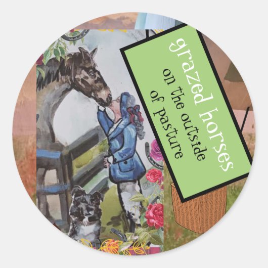 ROND STICKER OVAL DE LA PELOUSE DÉCHAUFFÉE (Devant)