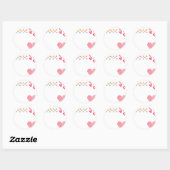 Rond Sticker Pack - Coeur (Feuille)