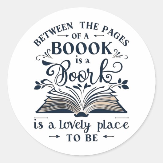 Rond Sticker Pages Livre (Devant)