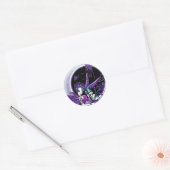 Rond Sticker "Paige" Rainbow Butterfly Moon Fairy (Enveloppe)