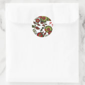 Rond Sticker Paisley de Noël (Sac)
