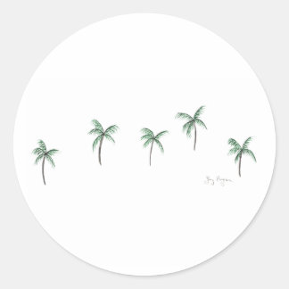 Rond Sticker Palm Trees