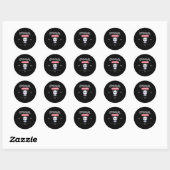 Rond Sticker Panda Attitude Mentale Positive (Feuille)