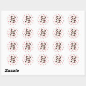 Rond sticker panda Cute (Feuille)