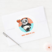 Rond Sticker Panda "Panda-monium of Love" (Enveloppe)