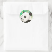 Rond Sticker Panda Peint (Sac)