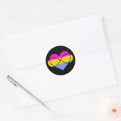 Rond Sticker Pansexuel Polyamorous Infinity (Enveloppe)