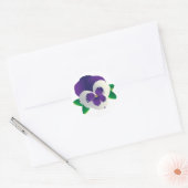 Rond Sticker Pansy Violet (Enveloppe)