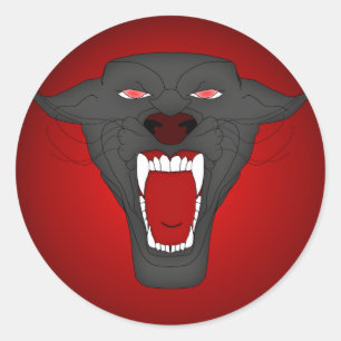 Rond Sticker Panther noir