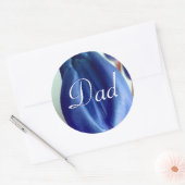 Rond Sticker papa Blue Tulips (Enveloppe)