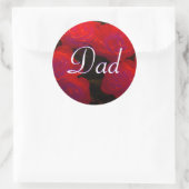Rond Sticker Papa Red Roses (Sac)