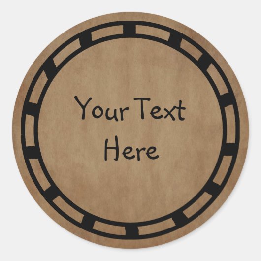 Rond Sticker papier primitif (Devant)
