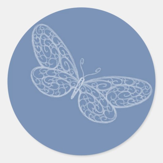 Rond Sticker papillon (Devant)