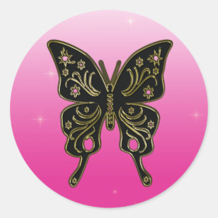 Rond Sticker papillon