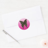 Rond Sticker papillon (Enveloppe)